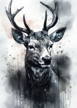 Deer Beauty Watercolor