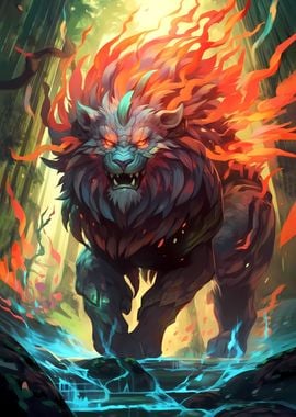 Flame Lion God