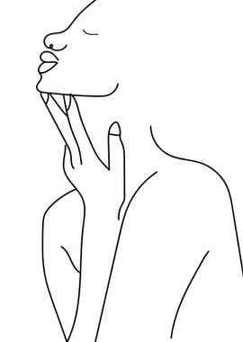 One Line Art Woman