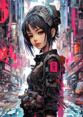 Girl Cyberpunk Fantasy 