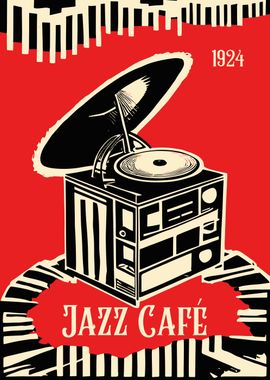 Red Jazz Retro Poster