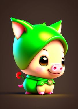 pig cute monster