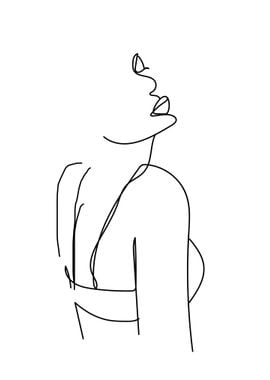 One Line Art Woman