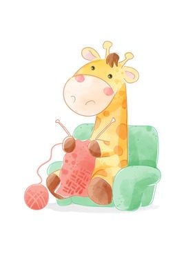 Cute cartoon giraffe