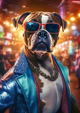 Party Boxer dog