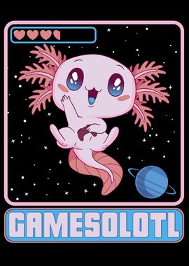 Cute Axolotl Gaming