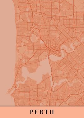 Perth Orange Map