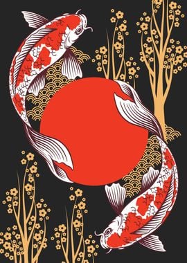 Twin Koi Carp