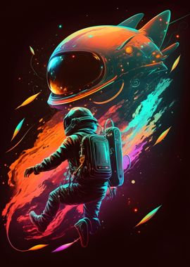 Astronaut walking towards