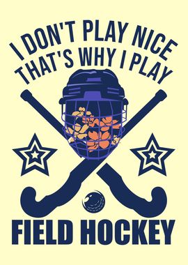 Funny Field Hockey Floral