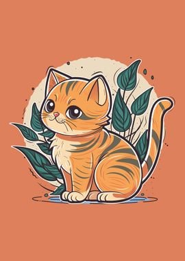 Kawaii Orange Kitten