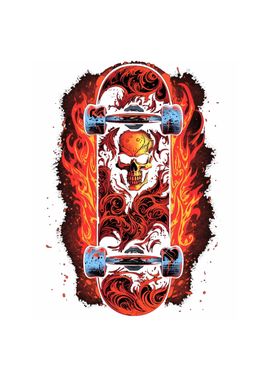 Skateboarding Flaming