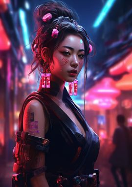 Cyberpunk geisha