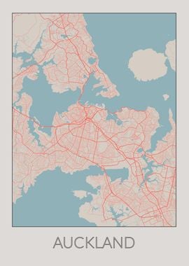 Auckland Vintage Map