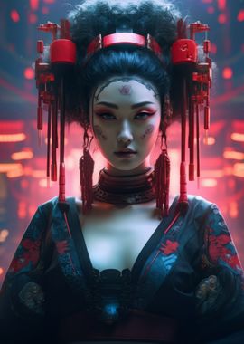 Cyberpunk geisha