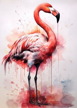 Flamingo Watercolor