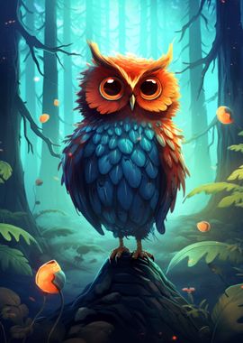 Owl in the Forest Nature