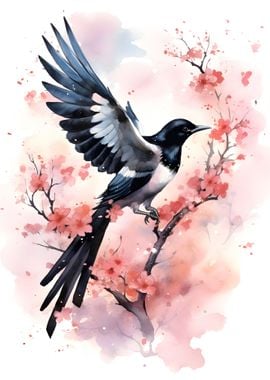 Magpie Watercolor