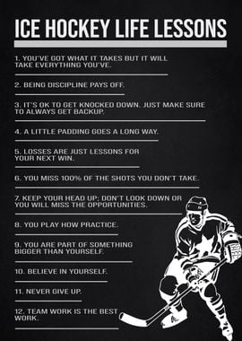 ice hockey life lessons