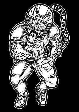 Jaguar Football BnW