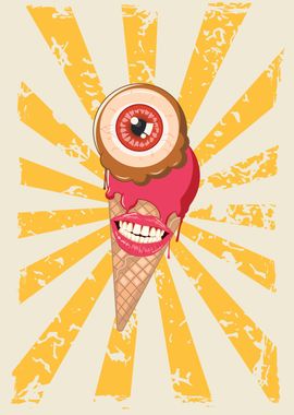 Big eyeball ice cream