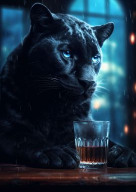 drinking black panther