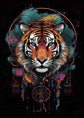 Dreamcatcher Mandala Tiger