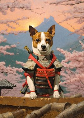 Jack Russell Dog Samurai