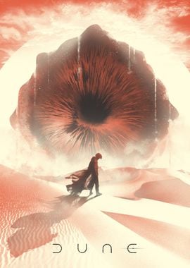 The Sandworm' Poster, picture, metal print, paint by Dune