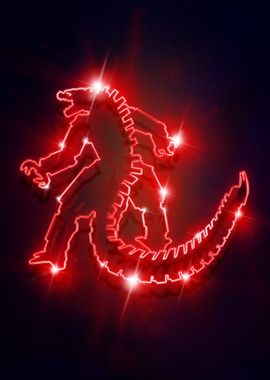 Neon Mechagodzilla Red