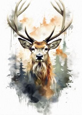 Deer Watercolor