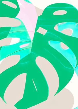 Monstera Plant Abstract