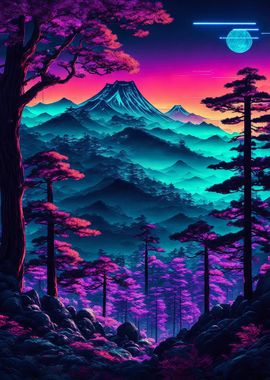 Japanese Vaporwave Nature