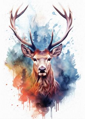 Deer Watercolor