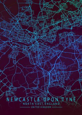 Newcastle Upon Tyne Map