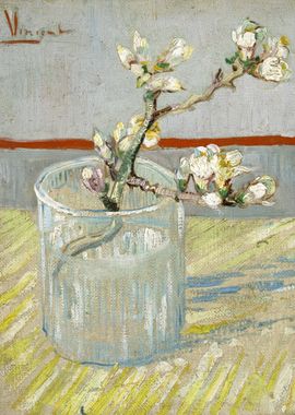 Sprig of flowering almond