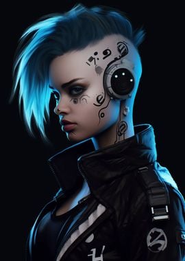 cyberpunk girl art