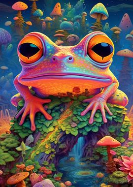 psychedelic frog art