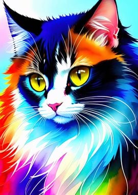 Cat Painting Portrait