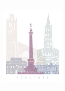 Toulouse skyline poster