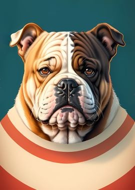 cute dog retro style