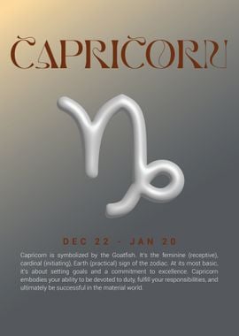 Capricorn 3D Wall Art