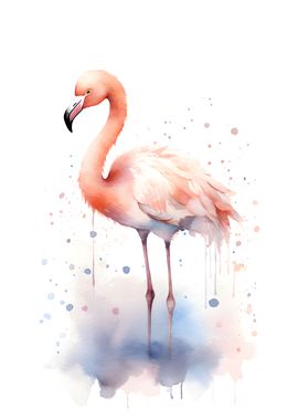 Flamingo Watercolor