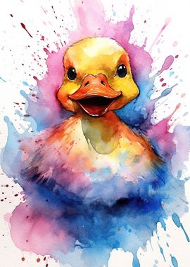 watercolor duck 