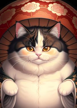 fat cat wear kimono