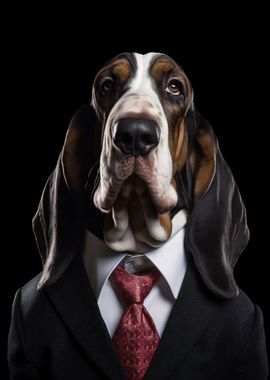 Business Basset Hound