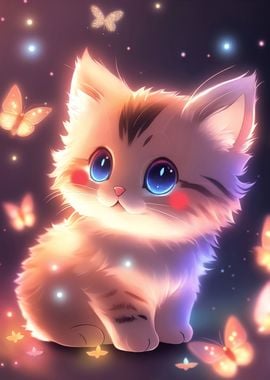 Fantasy Fluffy Kitten