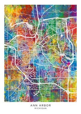 Ann Arbor Michigan Map