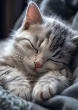 Cute Kitty Cat Sleeping