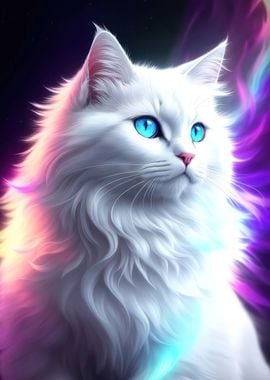 Aesthetic White Cat